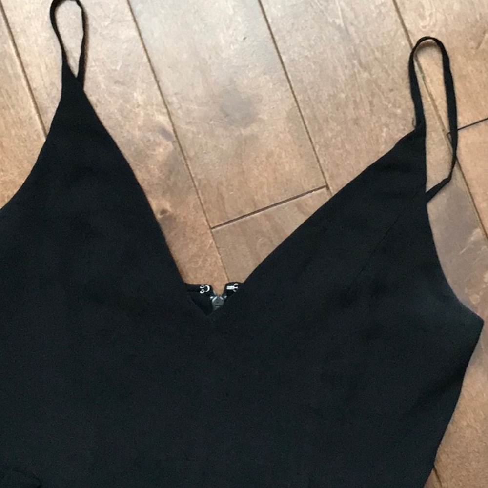 Aritzia Black Midi Dress with Spaghetti Straps - Picture 6 of 10